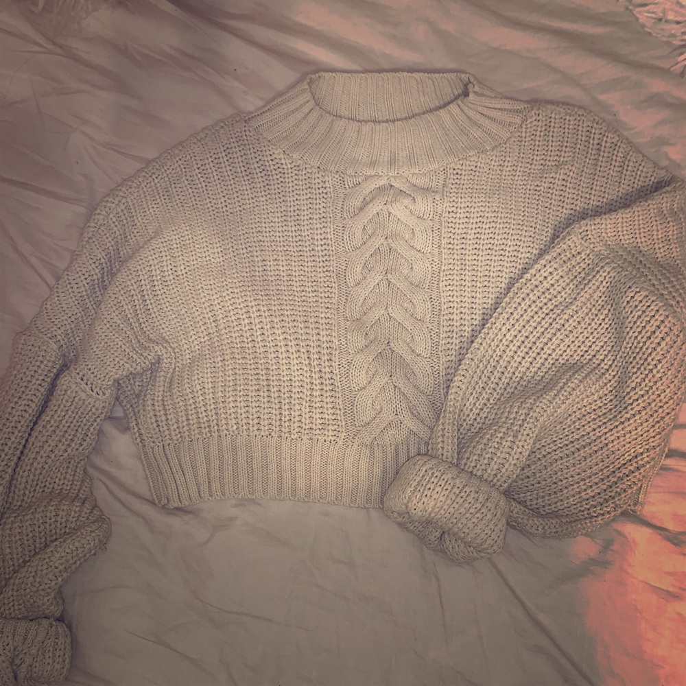 Cropped turtle neck